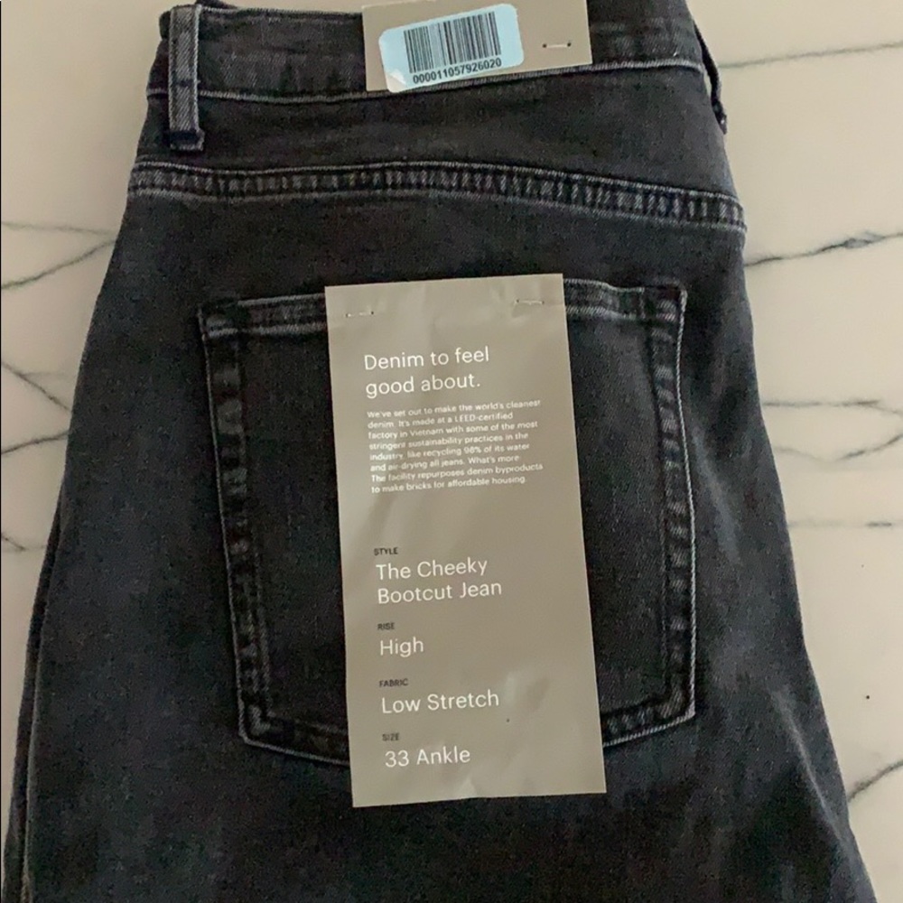 Everlane Cheeky Bootcut Jeans - Washed Black